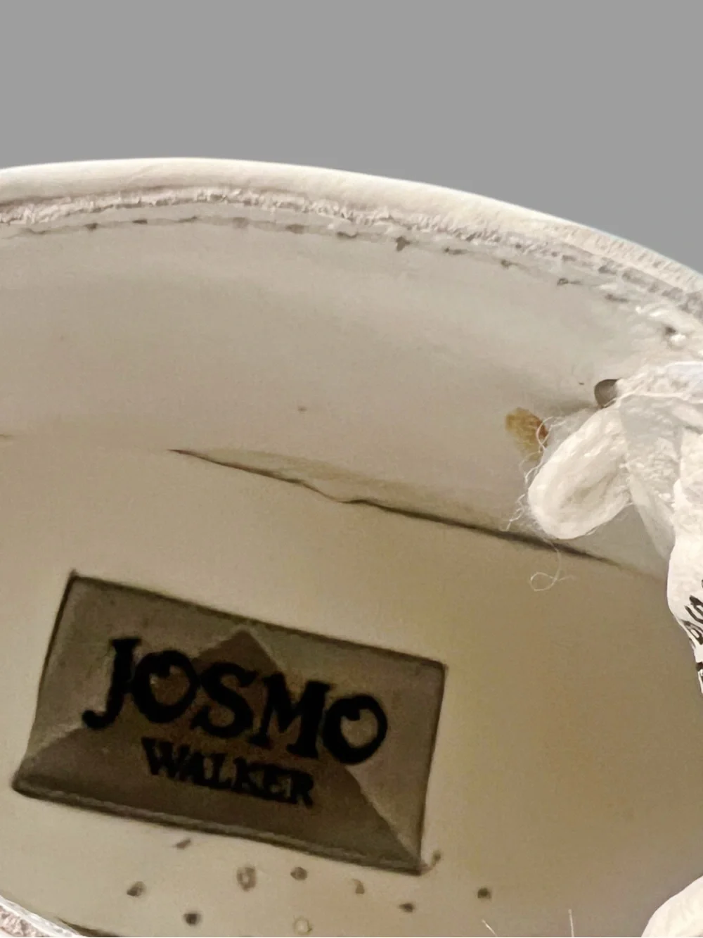 Josmo White Leather Lace-Up Leather Infant Walkers Sz 3